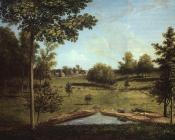 查尔斯 威尔森 皮尔 : Landscape Looking Towards Sellers Hall from Mill Bank